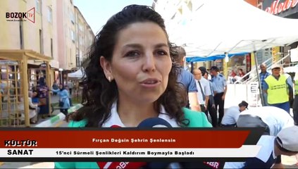 15'NCİ ULUSLAR ARASI SÜRMELİ ŞENLİKLERİ KALDIRIM BOYMA ŞENLİĞİYLE BAŞLADI