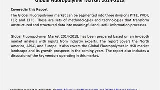 Global Fluoropolymer Market 2014-2018