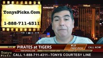 MLB Odds Detroit Tigers vs. Pittsburgh Pirates Pick Prediction Preview 8-14-2014