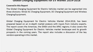 Global Charging Equipment for EV Market 2014-2018