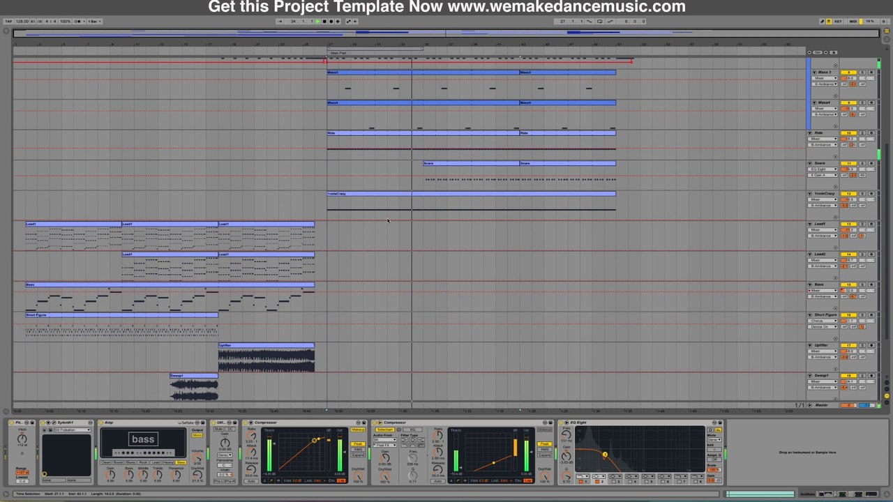 Ableton Midi Project Template - Massive Dance (Big Room Dutch : Swedish House)