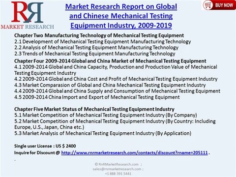 Global and Chinese Mechanical Testing Equipment Industry 2009-2019