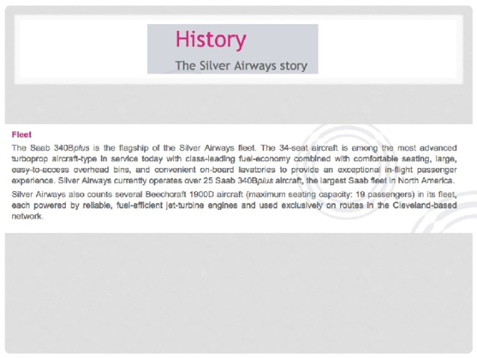 David Pflieger - History of Silver Airways