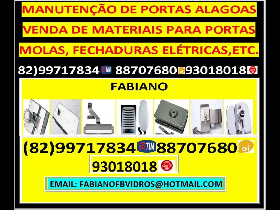 serviços e venda de materiais para portas de vidro automáticas em maceió,arapiraca,alagoas