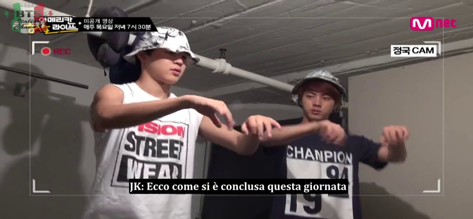 [SUB ITA] Scene Inedite - BTS American Hustle Life ep 3 - Jimin e Jin si allenano insieme