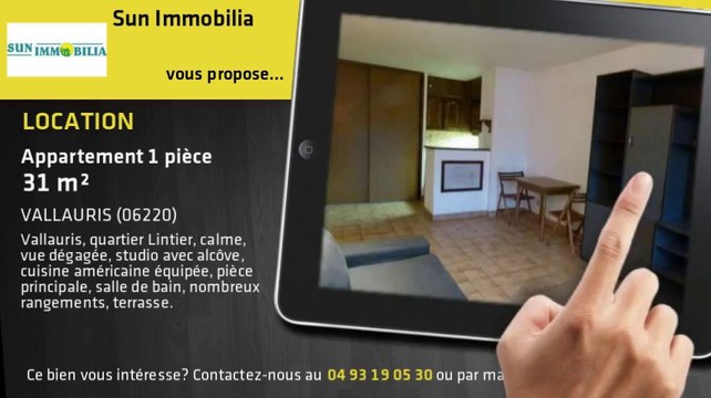 A louer - Appartement - VALLAURIS (06220) - 1 pièce - 32m²