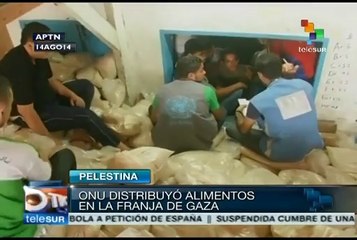 ONU distribuyó alimentos en Gaza