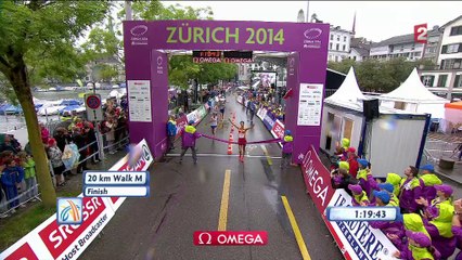 ChE 2014 athlétisme, fin 20km marche H