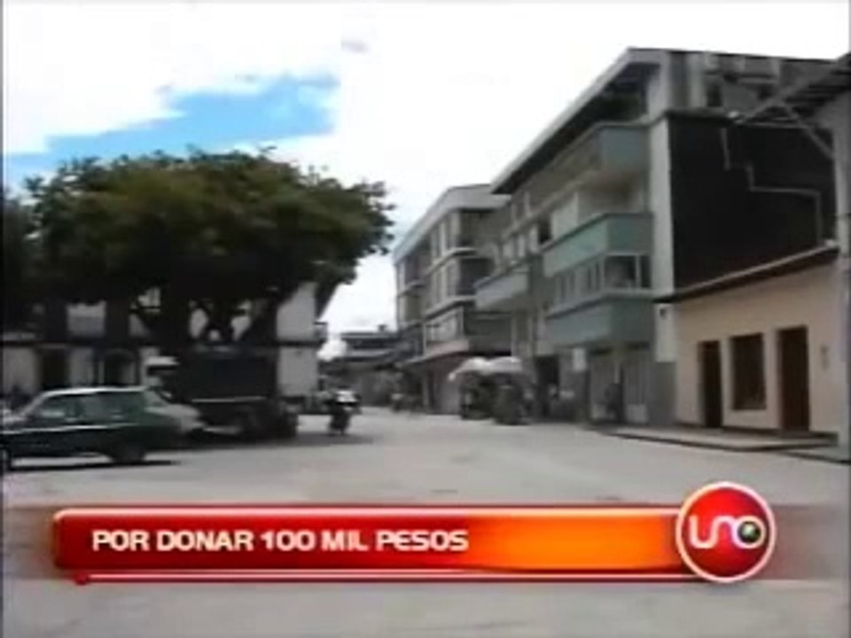 Por donar 100 mil pesos