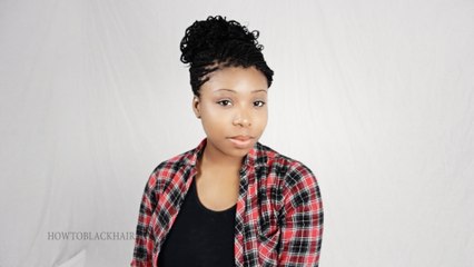 3 Micro Braid Hairstyles For African American Hair Zillion Braids Updos Tutorial Part 7 of 8
