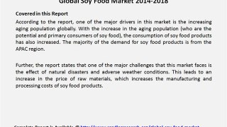 Global Soy Food Market 2014-2018