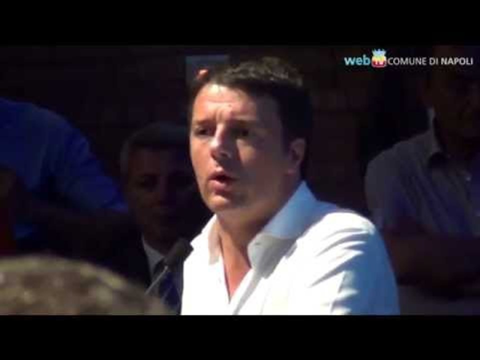 Napoli - Renzi firma l’accordo per Bagnoli e Città della Scienza (14.08.14)