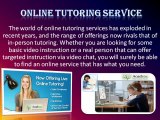 Availability of Tutoring Services with different options