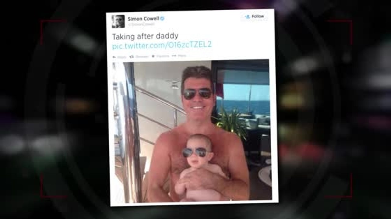 Simon Cowell zeigt ein niedliches Bild von sich und seinem Sohn Eric auf Twitter