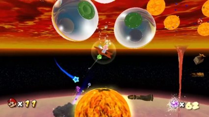 Super Mario Galaxy - Gerbes infernales - Étoile 1 : Course dans la marmite infernale