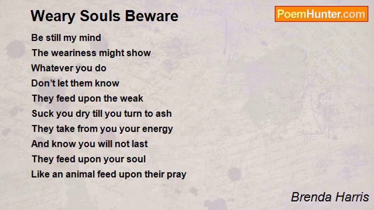 Brenda Harris - Weary Souls Beware