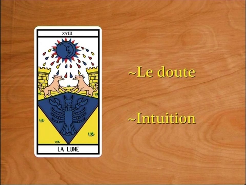Voyance - Tarot de Marseille {La Lune Lame 18} Arcane XVIII