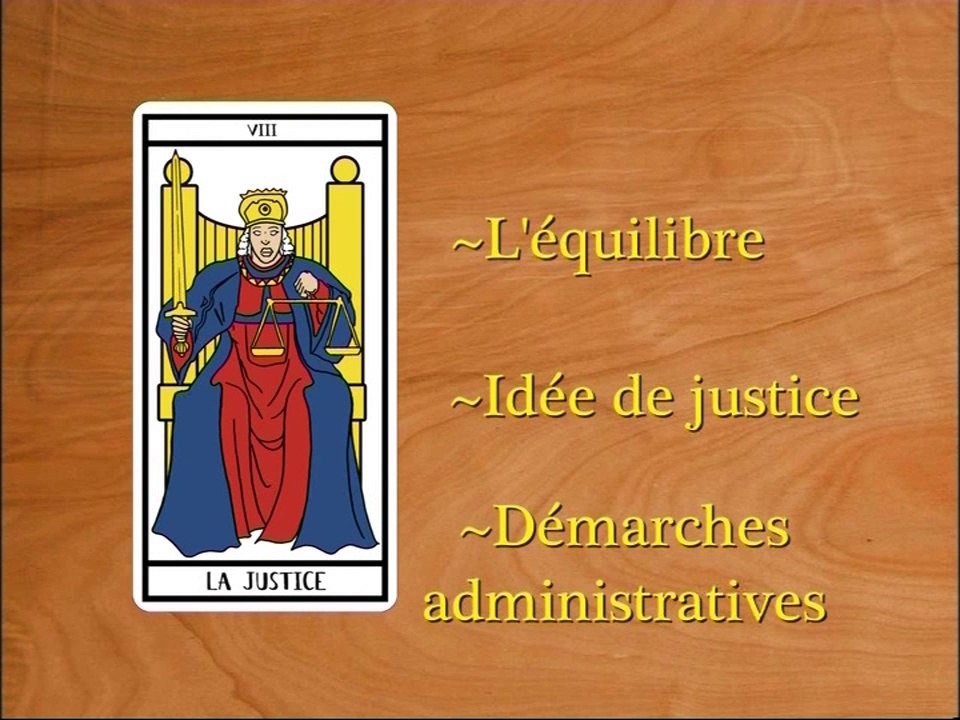 Voyance - Tarot de Marseille {La Justice Lame 8} Arcane VIII