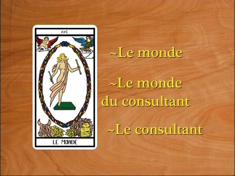 Voyance - Tarot de Marseille {Le Monde Lame 21} Arcane XXI
