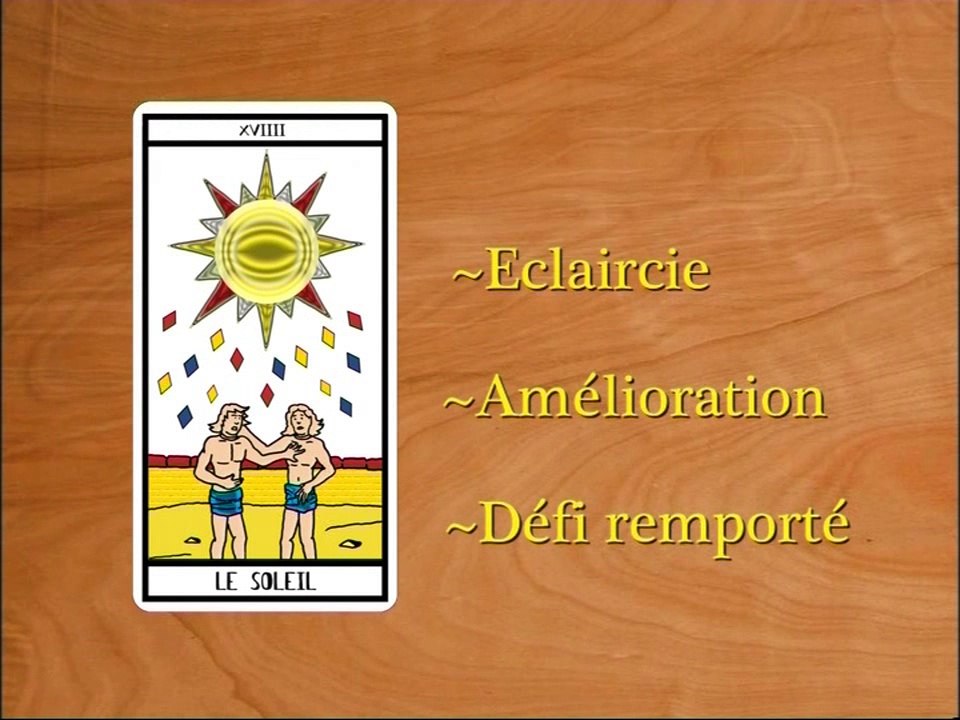 Voyance - Tarot de Marseille {Le Soleil Lame 19} Arcane XVIIII