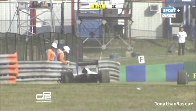 Canamasas, Berthon crashes Hongary 2014 GP2 Series