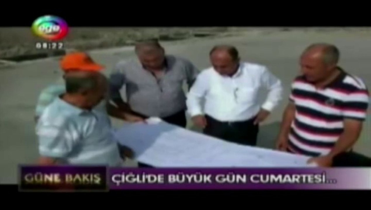 Ege Tv'de yayınlanan ''Çiğli'de büyük gün cumartesi '' haberi.