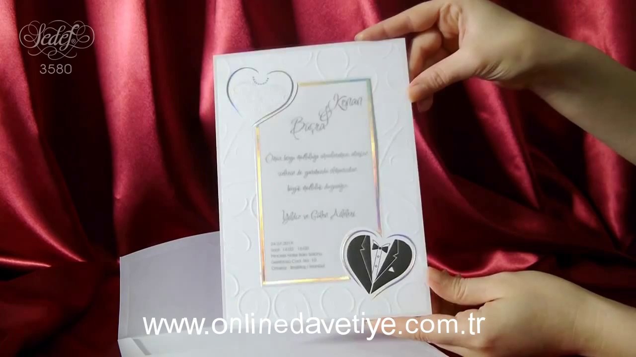 Ebru Davetiye 3580 Montaj - Düğün Davetiyesi