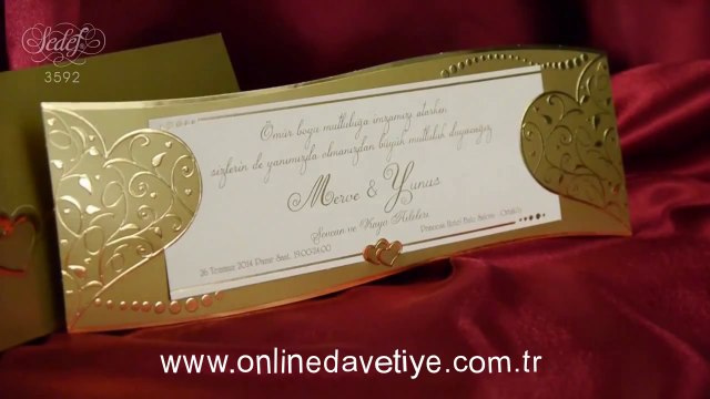 Ebru Davetiye 3592 Montaj - Nikah Davetiyesi