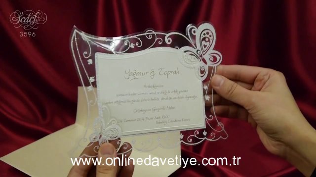 Ebru Davetiye 3596 Montaj - Nikah Davetiyesi