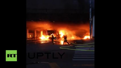 4 huge fire explosions strike Moscow transport