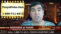 MLB Pick Detroit Tigers vs. Seattle Mariners Odds Prediction Preview 8-16-2014