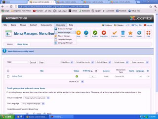 how to add menu in joomla 2.5
