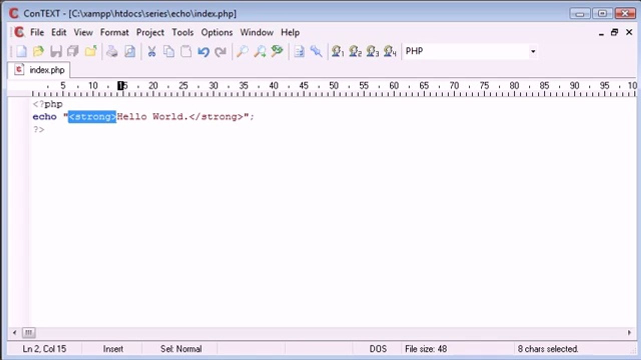 _Beginner PHP Tutorial - 9 - echo_‏(www.itcollege4u.com)