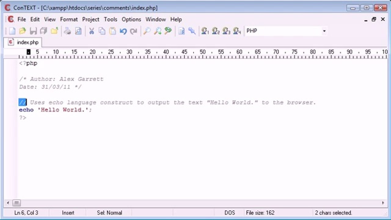 Beginner PHP Tutorial - 13 - comments_‏(www.itcollege4u.com)