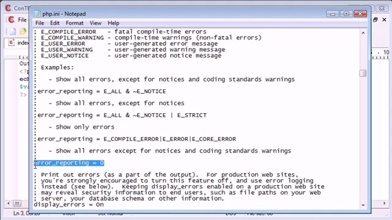 _Beginner PHP Tutorial - 15 - More on Error Reporting_‏(www.itcollege4u.com)