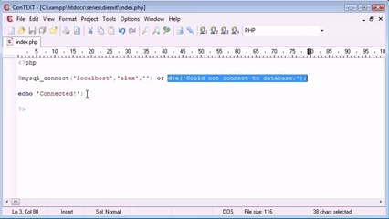 Beginner PHP Tutorial - 29 - die and exit Functions_ (www.itcollege4u.com)