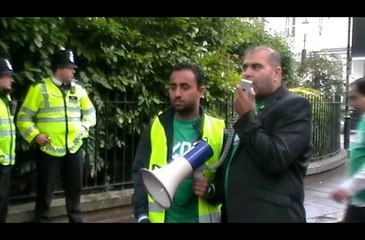 Azadi march protest in London, 14th August 2014.