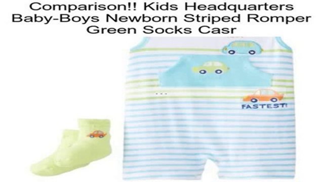 Kids Headquarters Baby-Boys Newborn Striped Romper Green Socks Casr Review