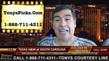 South Carolina Gamecocks vs. Texas A M Aggies Pick Prediction NCAA College Football Odds Preview 8-28-2014