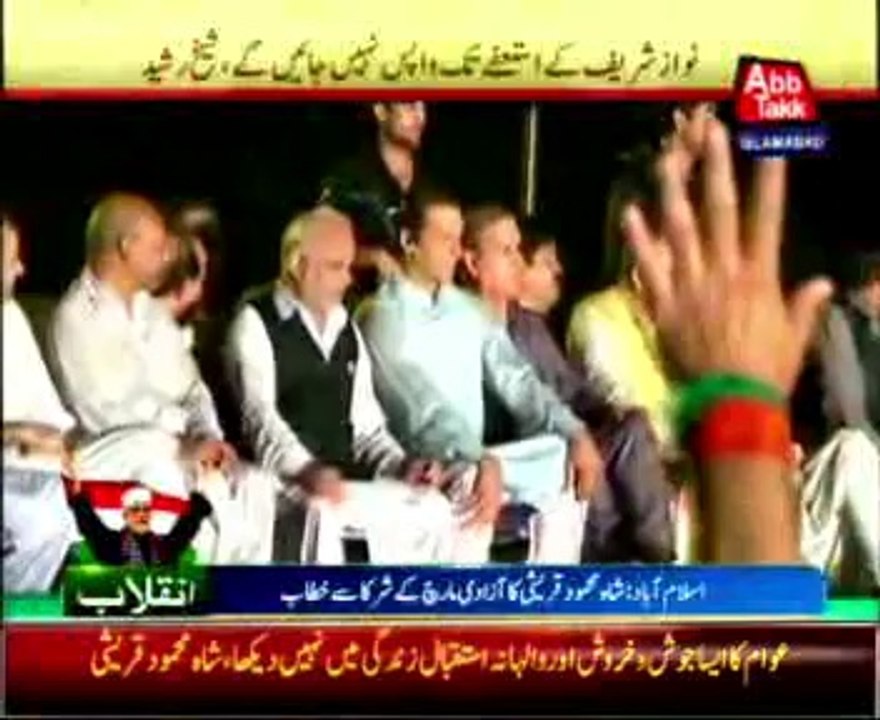 Islamabad Shah Mehmood Qureshi addressed to participants of freedom march