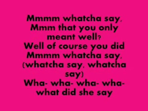 Jason Derulo - Whatcha Say (lyrics)