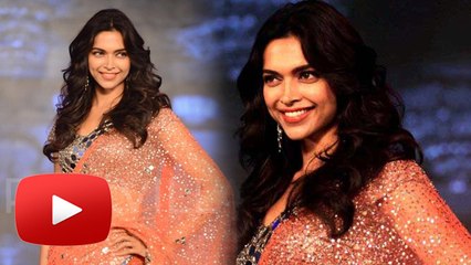 Deepika Padukone Walks The Ramp @ Happy New Year Trailer Launch !