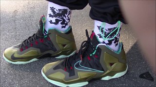 Cheap Lebron James Shoes Free Shipping,PERFECT LEBRON 11 KING'S PRIDE ON FEET DISPLAY