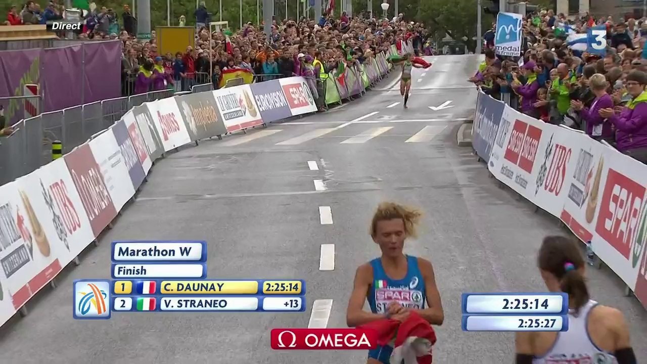 Athlétisme: revivez la victoire de Christelle Daunay sur le marathon des championnats d'Europe