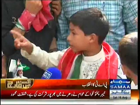 Passionate Little Supporter of Pakistan Awami Tehreek - Just Watch his Passion