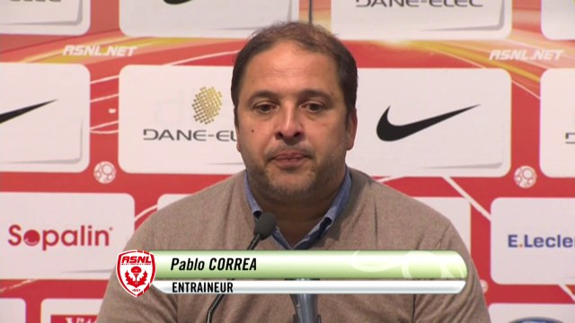 Conférence de presse AS Nancy-Lorraine - AC Arles Avignon (1-1) : Pablo CORREA (ASNL) - Franck DUMAS (ACA) - 2014/2015