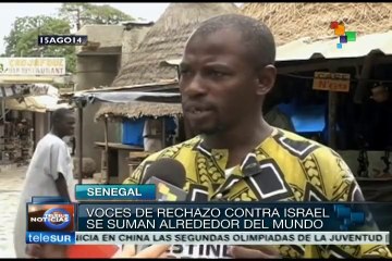 Senegaleses llevaron al avión de Venezuela su ayuda para Palestina