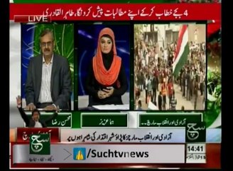 Discussion on Current situation of Azaadi & Inqalab march 02pm 16-08-2014 On Such TV