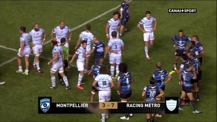 Première baston de la saison et premier carton rouge pour Charles Géli