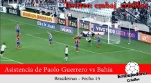 Asistencia de gol de Paolo Guerrero vs Bahia